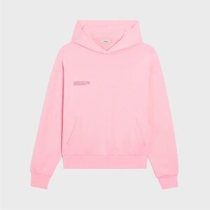 Gently used Pangaia 365 hoodie in Sakura pink 100% organic cotton sustainable XS